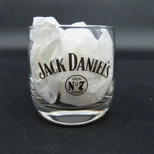 Jack Daniels Old No. 7 Brand Gold Medal Award 1904 Bowl Glass Low Ball Set of 4